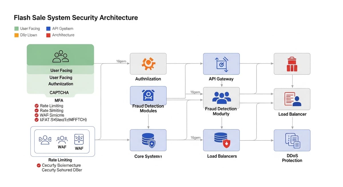 秒杀系统安全架构示意（合规测试与防护要点）